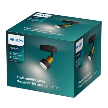 Philips - Faretto CONDUIT 1xGU10/5W/230V nero/ottone