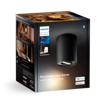 Philips - Faretto LED dimmerabile Hue PILLAR 1xGU10/4,2W/230V 2200-6500K + telecomando nero