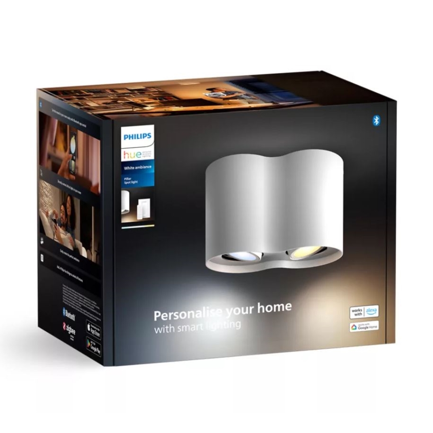 Philips - Faretto LED dimmerabile Hue PILLAR 2xGU10/4,2W/230V 2200-6500K + telecomando bianco