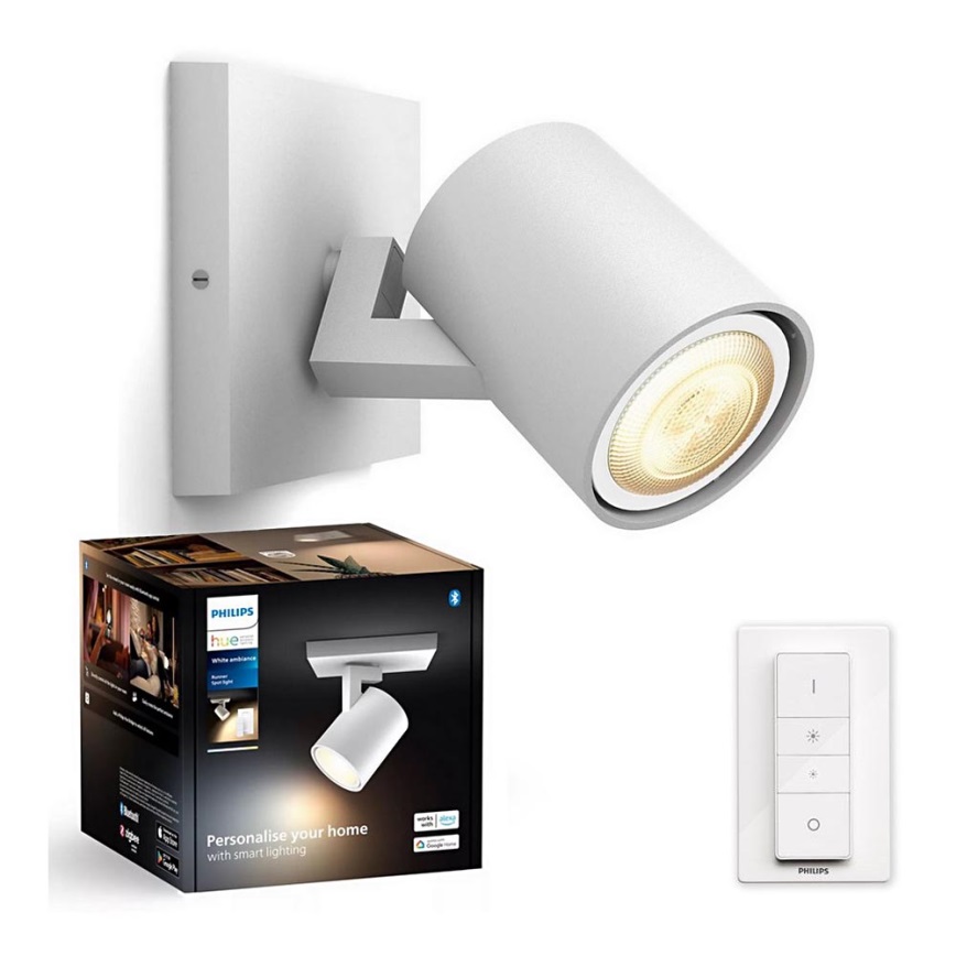 Philips - Faretto LED dimmerabile Hue RUNNER 1xGU10/4,2W/230V 2200-6500K + telecomando bianco