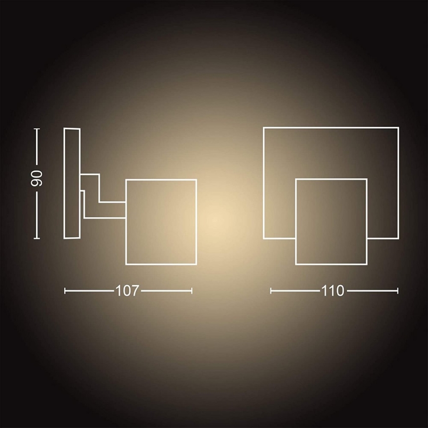 Philips - Faretto LED dimmerabile Hue RUNNER 1xGU10/4,2W/230V 2200-6500K + telecomando nero