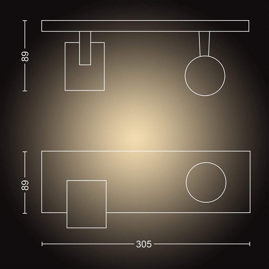 Philips - Faretto LED dimmerabile Hue RUNNER 2xGU10/4,2W/230V 2200-6500K + telecomando bianco