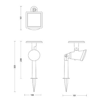 Philips - Faretto solare a LED JIVIX LED/1,4W/3,7V IP44