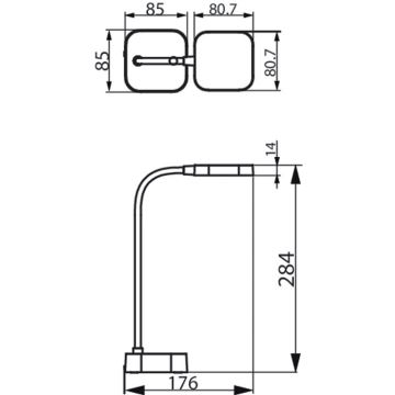 Philips - Lampada da tavolo LED touch dimmerabile ROCK LED/5W/5V 1800mAh