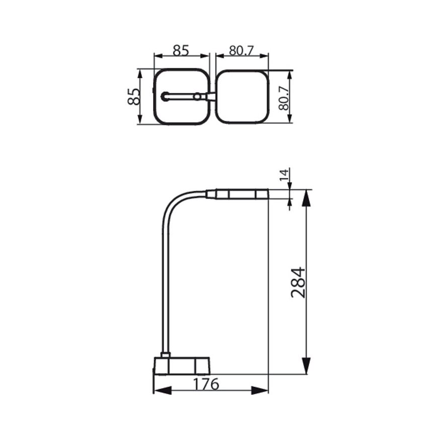 Philips - Lampada da tavolo LED touch dimmerabile ROCK LED/5W/5V 1800mAh