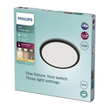 Philips - Plafoniera LED da bagno dimmerabile SCENE SWITCH LED/15W/230V IP44 2700K