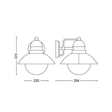 Philips - Applique a LED da esterno con lampadina con sensore crepuscolare DAMASCUS 1xE27/9W/230V IP44