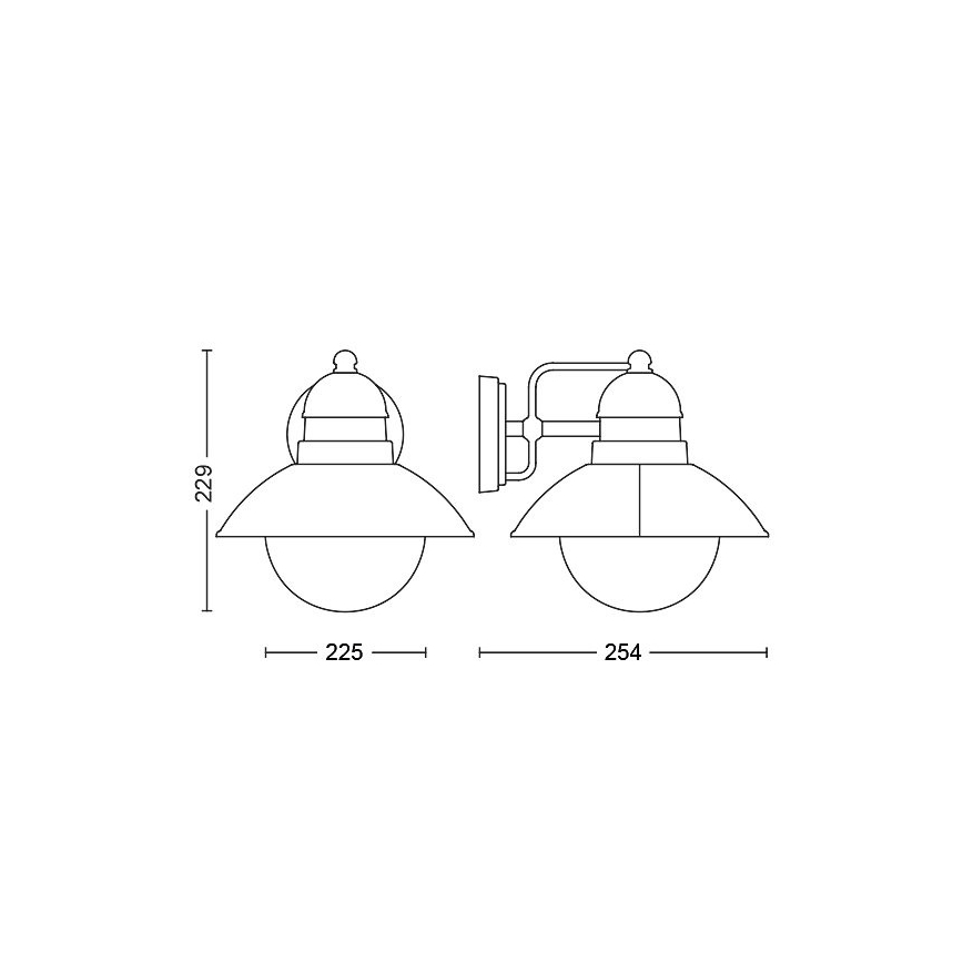 Philips - Applique a LED da esterno con lampadina con sensore crepuscolare DAMASCUS 1xE27/9W/230V IP44