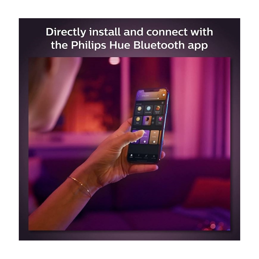 Philips - Lampadario LED RGB dimmerabile su corda per binario Hue PERIFO LED RGB/5,2W/24V 2000-6500K