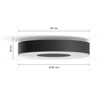 Philips - Plafoniera LED RGB dimmerabile Hue INFUSE LED/33,5W/230V 2000-6500K d. 381 mm nero