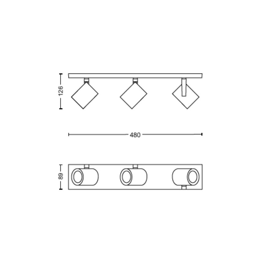 Philips - LED RGBW Faretto dimmerabile Hue ARGENTA 3xGU10/4,2W/230V 2000-6500K