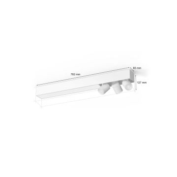 Philips - LED RGBW Faretto dimmerabile Hue CENTRIS 3xGU10/4,2W/230V + LED/11W 2000-6500K