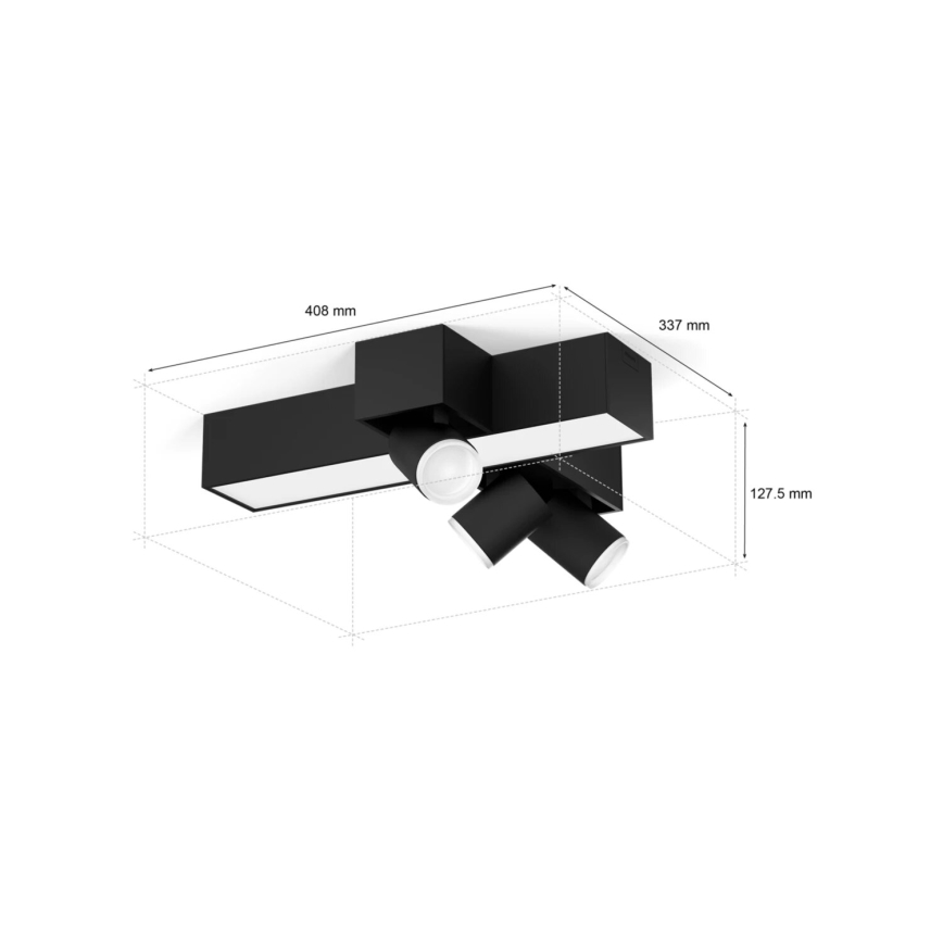 Philips - LED RGBW Faretto dimmerabile Hue CENTRIS 3xGU10/4,2W/230V + LED/11W 2000-6500K