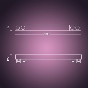 Philips - LED RGBW Faretto dimmerabile Hue CENTRIS LED/40W/230V + 4xGU10/5,7W