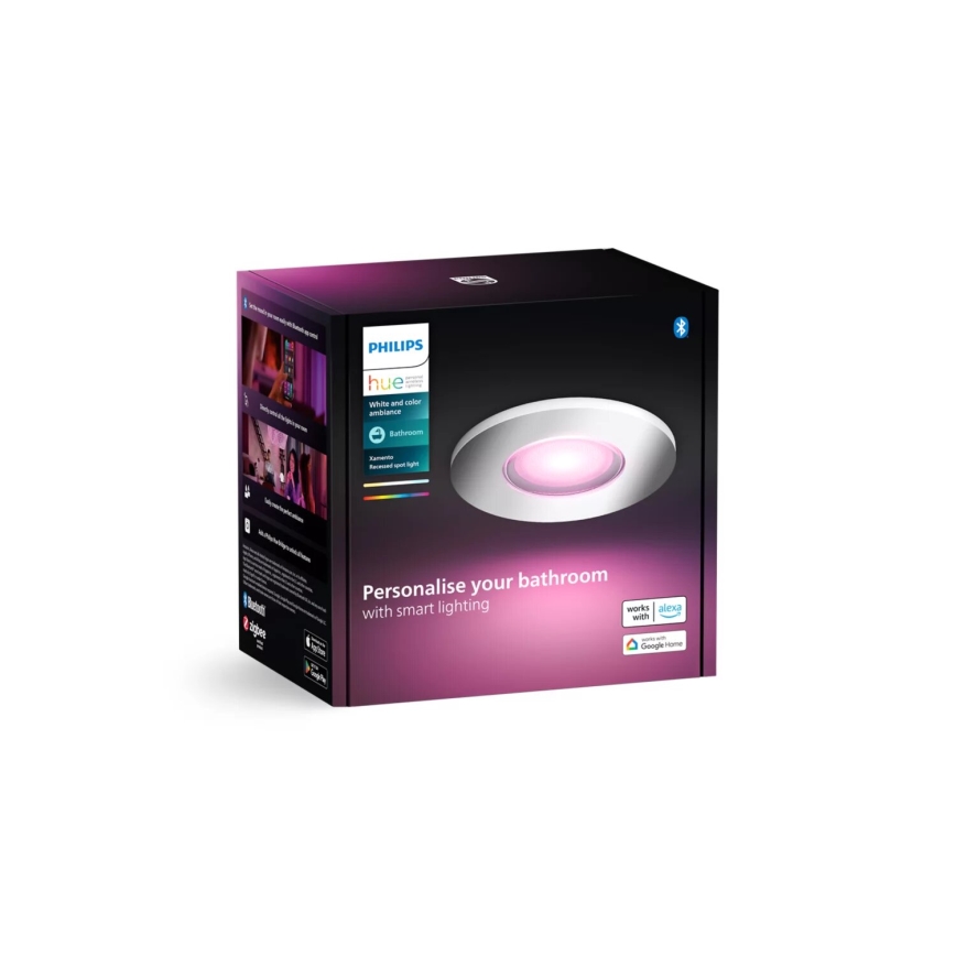 Philips - LED RGBW Lampada da incasso dimmerabile per bagni Hue XAMENTO 1xGU10/4,2W/230V 2000-6500K IP44