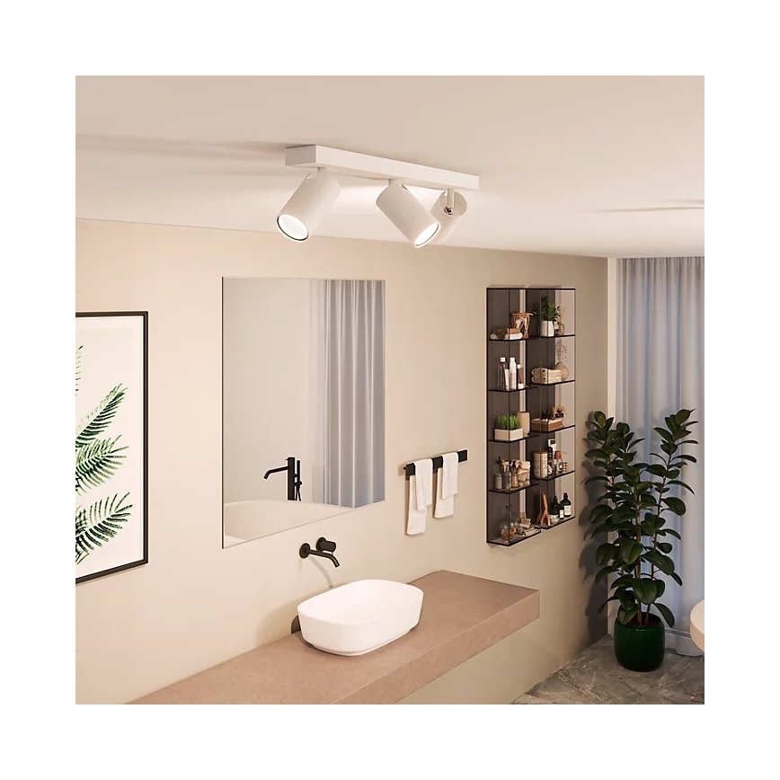 Philips - Luce Spot da bagno IDRIS 3xGU10/5W/230V IP44 bianco