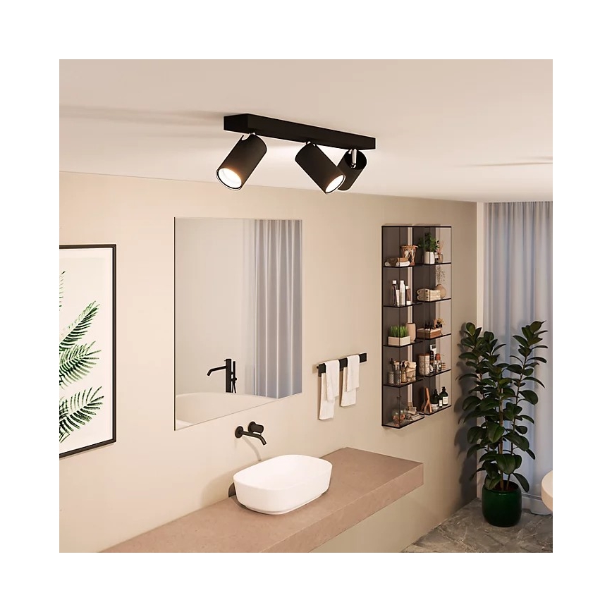 Philips - Luce Spot da bagno IDRIS 3xGU10/5W/230V IP44 nero