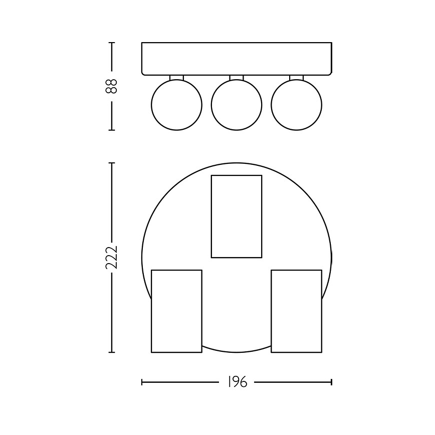 Philips - Luce Spot da bagno IDRIS 3xGU10/5W/230V IP44 nero/oro