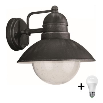 Philips Massive - Applique a LED da esterno con sensore crepuscolare DAMASCUS 1xE27/9W/230V IP44