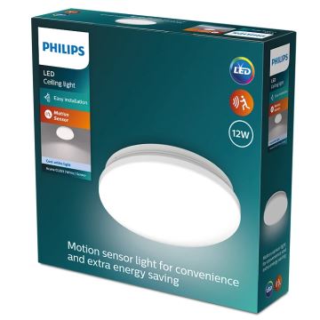 Philips - Plafoniera LED con sensore ACUNA LED/12W/230V 4000K