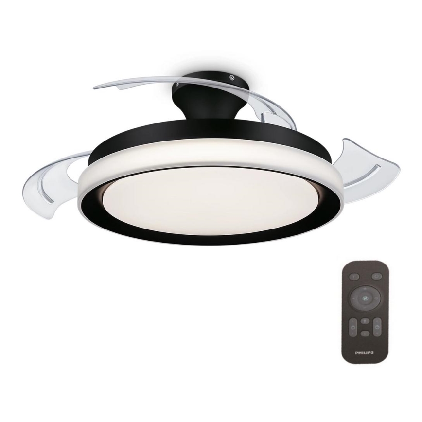 Philips-Plafoniera LED con ventilatore BLISS LED/35W/230V 5500/4000/2700K nero + telecomando