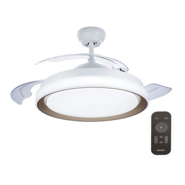 Philips-Plafoniera LED con ventilatore LED/35W/230V 5500/4000/2700K + telecomando oro