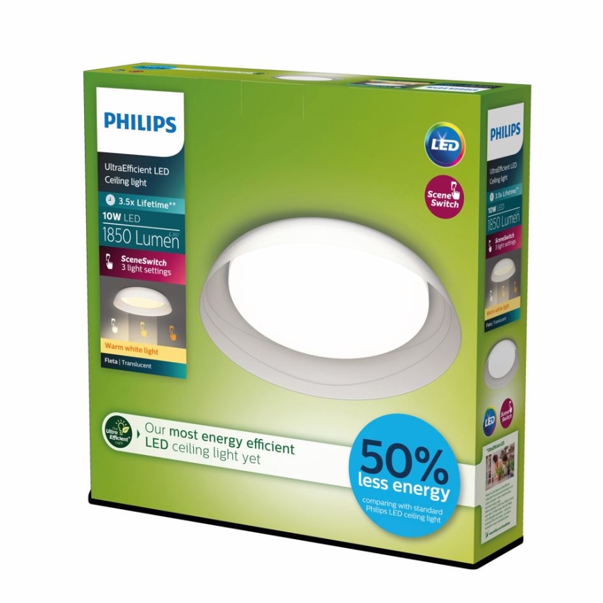 Philips - Plafoniera LED dimmerabile FLETA LED/10W/230V 2700K limpido