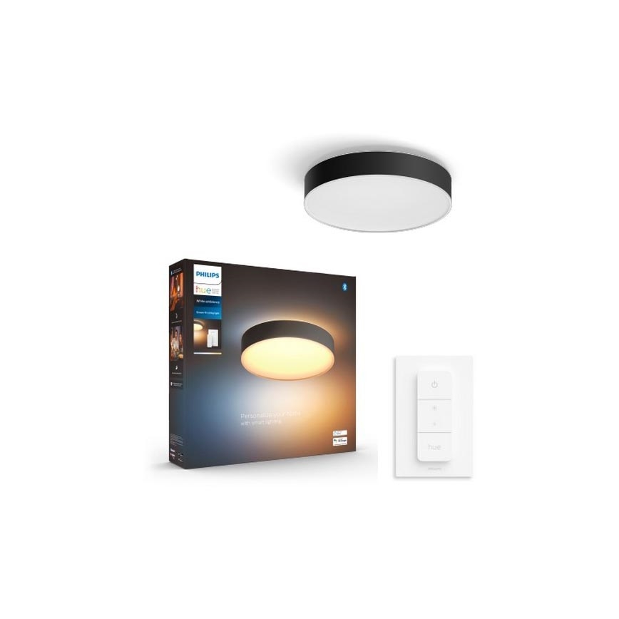 Philips - Plafoniera LED dimmerabile Hue LED/19,2W/230V 2200-6500K diametro 381 mm nero + telecomando