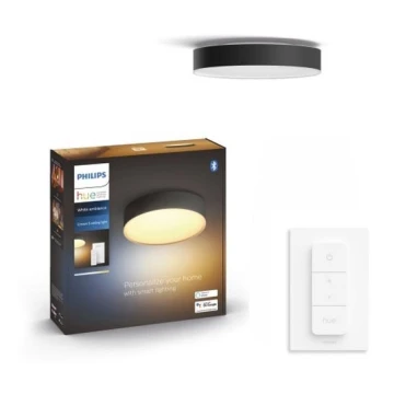 Philips - Plafoniera LED dimmerabile Hue LED/9,6W/230V 2200-6500K diametro 261 mm nero + telecomando