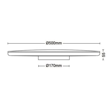 Philips - Plafoniera LED dimmerabile SCENE SWITCH LED/36W/230V diametro 50 cm 4000K bianco