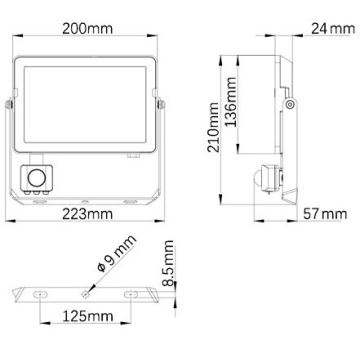 Philips - Proiettore LED da esterno con sensore PROJECTLINE LED/50W/230V IP65 4000K