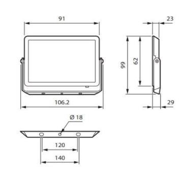 Philips - Riflettore LED DECOFLOOD LED/10W/230V IP65