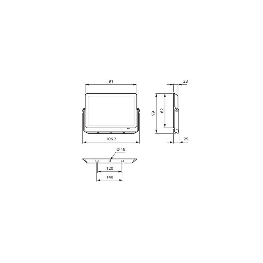 Philips - Riflettore LED DECOFLOOD LED/10W/230V IP65