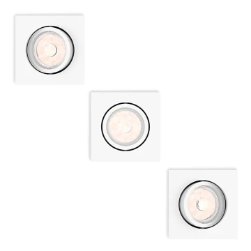 Philips - SET 3x Lampada da incasso 1xGU10/5,5W/230V