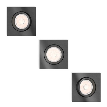 Philips - SET 3x Lampada da incasso 1xGU10/5,5W/230V