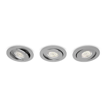 Philips - SET 3x Lampada da incasso LED dimmerabile/4,5W/230V