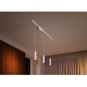 Philips - SET 3x Lampadario LED RGB dimmerabile su corda per sistema a binario Hue PERIFO LED RGB/15,6W/230V 2000-6500K