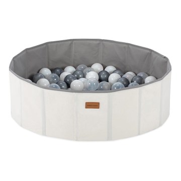 Piscina a secco per bambini con palline d. 80 cm bianco/grigio