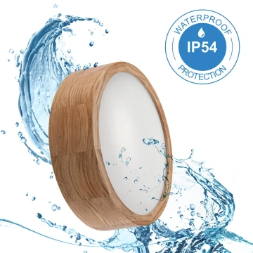 Plafoniera da bagno OAK 2xE27/15W/230V IP54 quercia ø 27 cm - FSC certificato