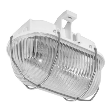 Plafoniera da esterno OVAL 1xE27/60W/230V bianco IP44