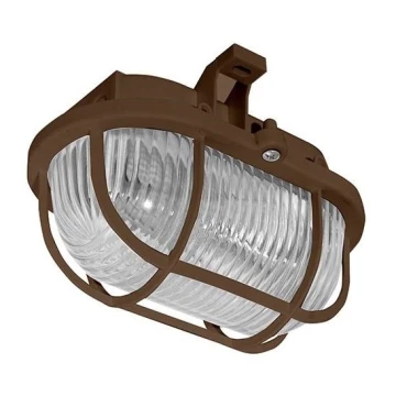 Plafoniera da esterno OVAL 1xE27/60W/230V IP44 marrone