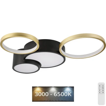 Plafoniera dimmerabile ALIZEE LED/30W/230V 3000-6500K nero/oro