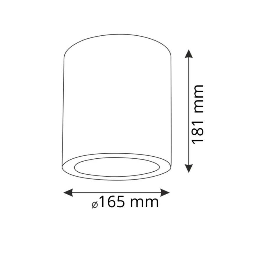 Plafoniera JUPITER 1xE27/20W/230V 181x165 mm