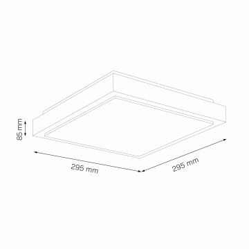 Plafoniera KAZIMIERZ 2xE27/20W/230V 29,5x29,5 cm argento