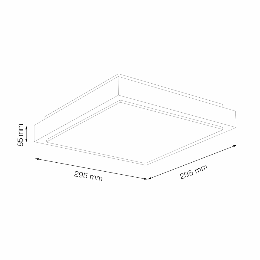 Plafoniera KAZIMIERZ 2xE27/20W/230V 29,5x29,5 cm argento