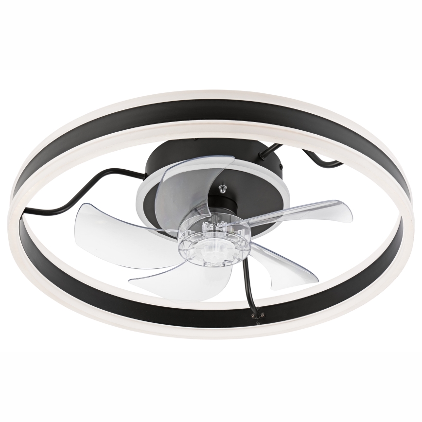 LED Plafoniera dimmerabile con ventilatore APOLLO LED/38W/230V nero + telecomando