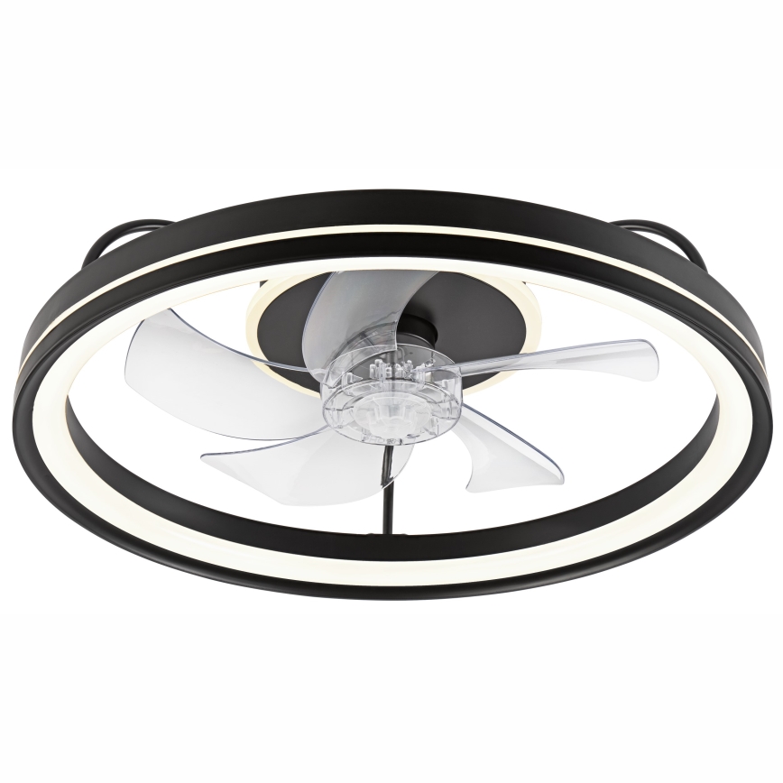 LED Plafoniera dimmerabile con ventilatore FARGO LED/37W/230V nero + telecomando