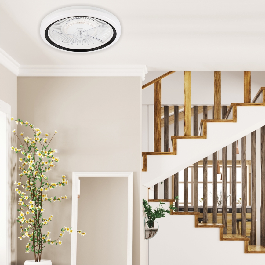 LED Plafoniera dimmerabile con ventilatore GEMMA LED/37W/230V bianco + telecomando