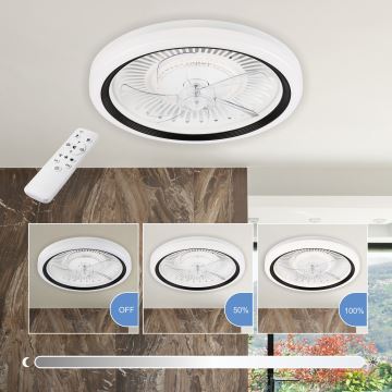 LED Plafoniera dimmerabile con ventilatore GEMMA LED/37W/230V bianco + telecomando