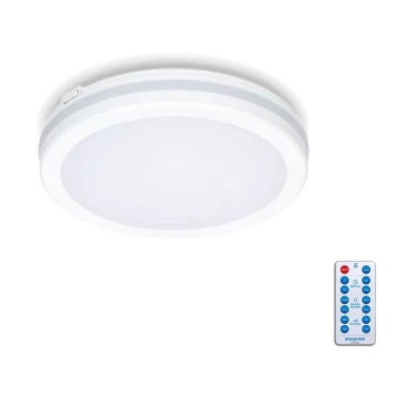 Plafoniera LED da bagno con sensore LED/12W/230V 3000/4000/6500K IP65 diametro 20 cm bianco + telecomando